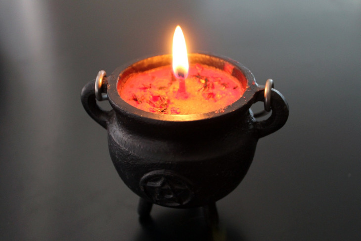 witchcraft ritual candles altar moon